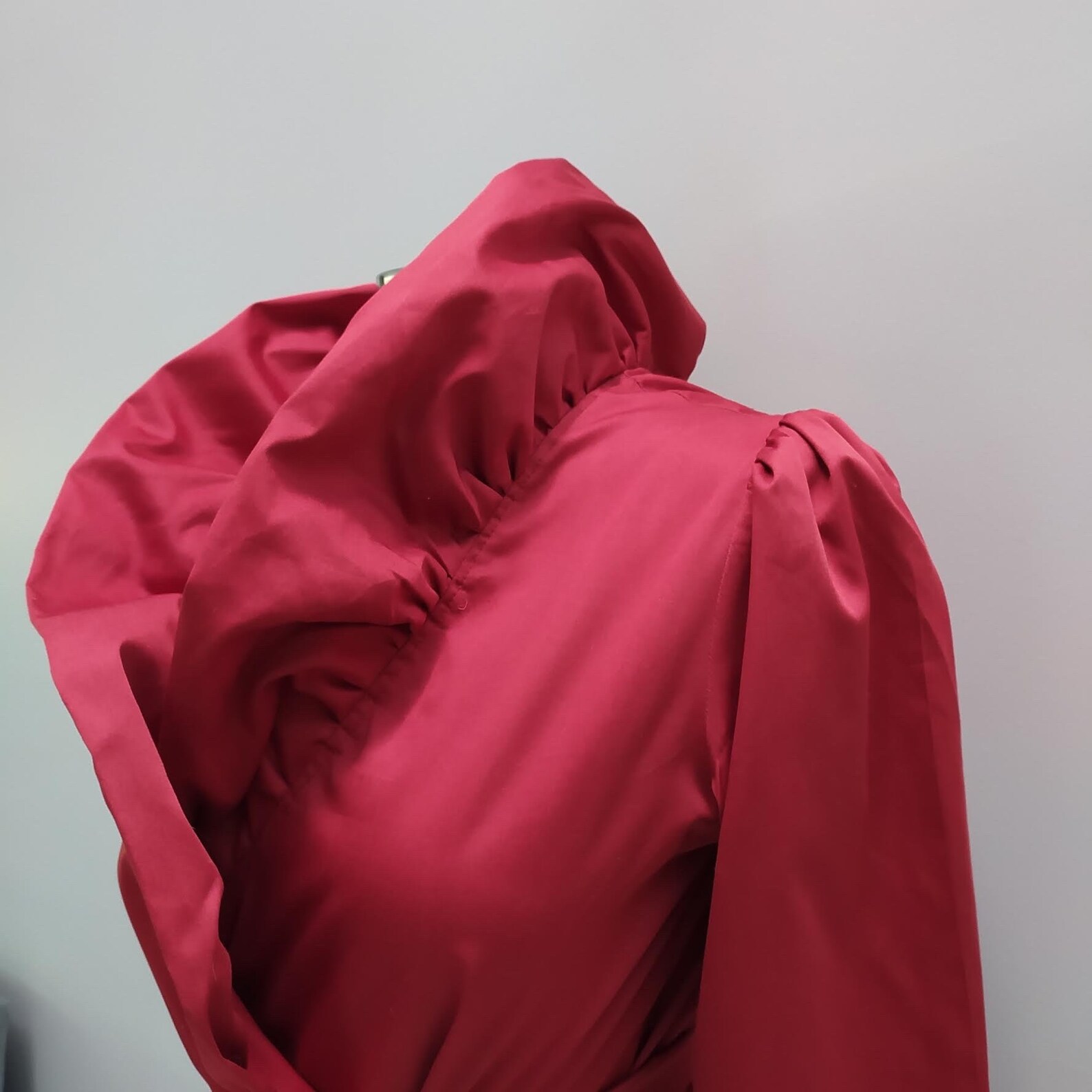 Valentine’s Day Red Cotton Satin Robe Long , LOVE Gift Red Robe Women ...