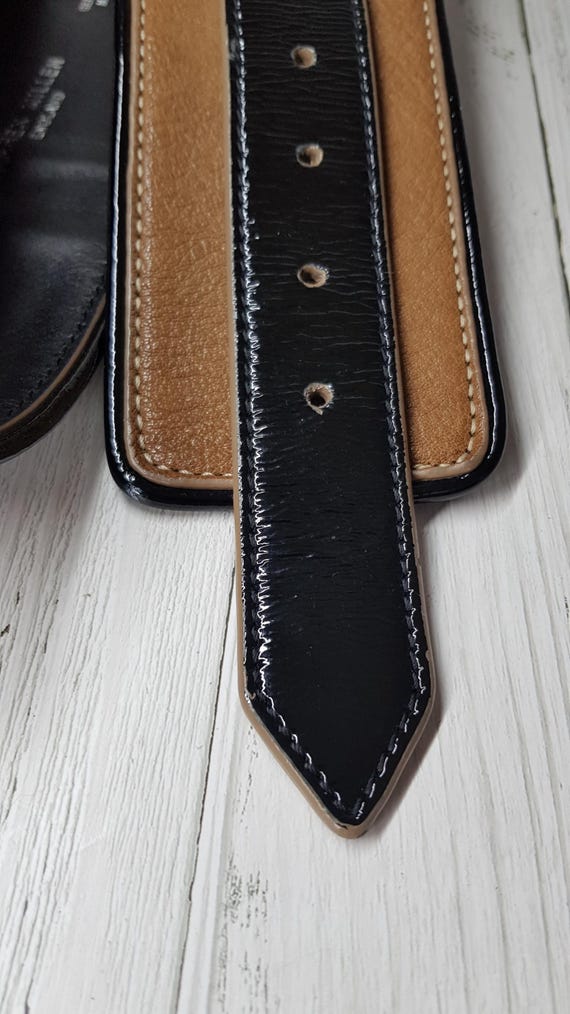 KAREN MILLEN Leather Belt, Size 2 - Etsy display picture 1