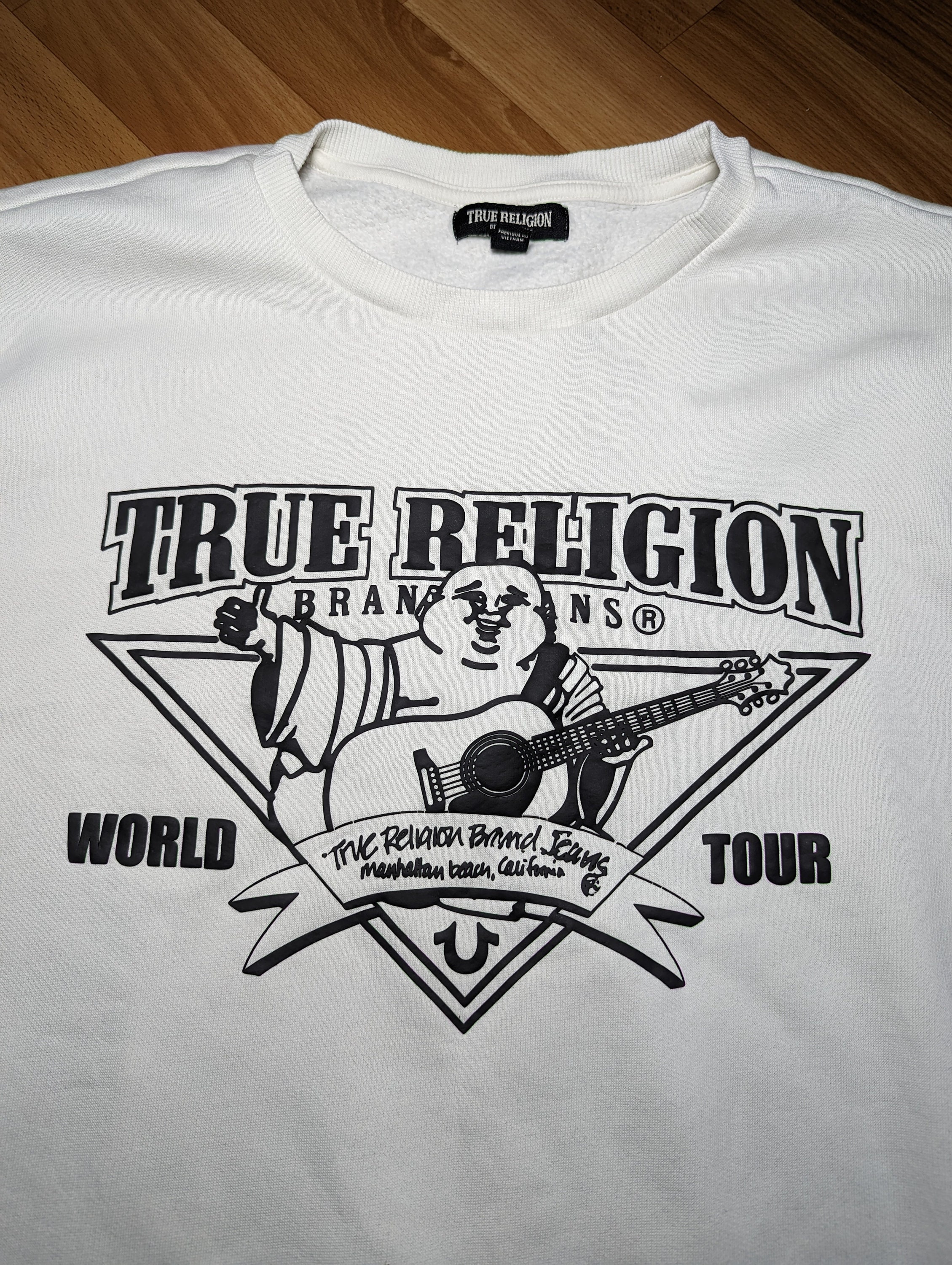 関税込み♪【TRUE RELIGION】VINTAGE NO.1 ロゴ ★ Tシャツ True Religion Vintage No.1 White Heavyweight T-Shirt | Zumiez