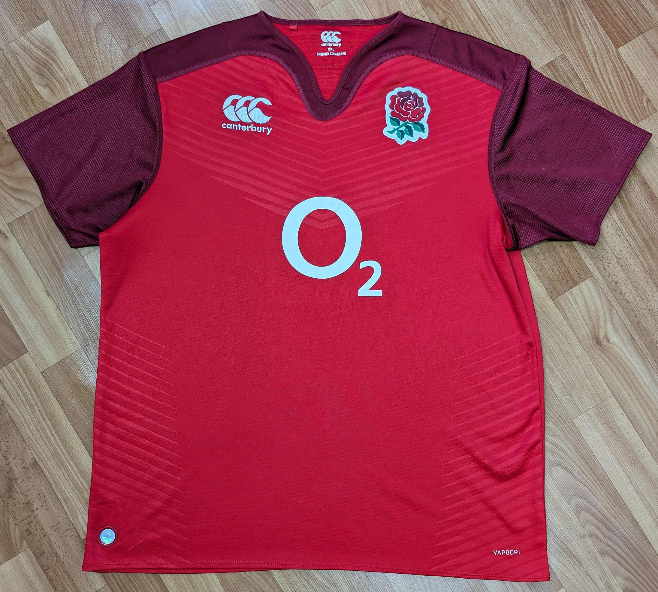 イングランド代表　ラグビーウェアCanterbury O2 Jersey New Official Canterbury O2 England Rugby Vapodri Classic