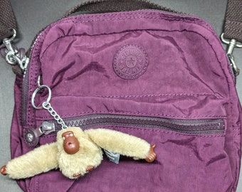 KIPLING shoulder bag with a monkey, many pockets