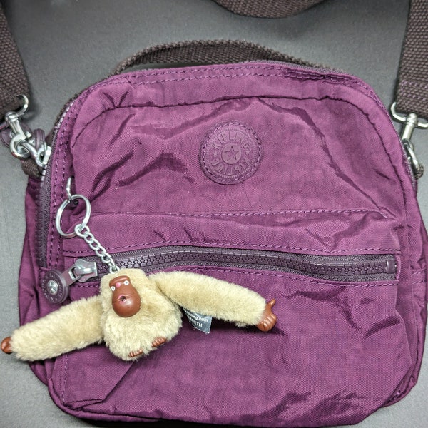 KIPLING shoulder bag with a monkey, many pockets