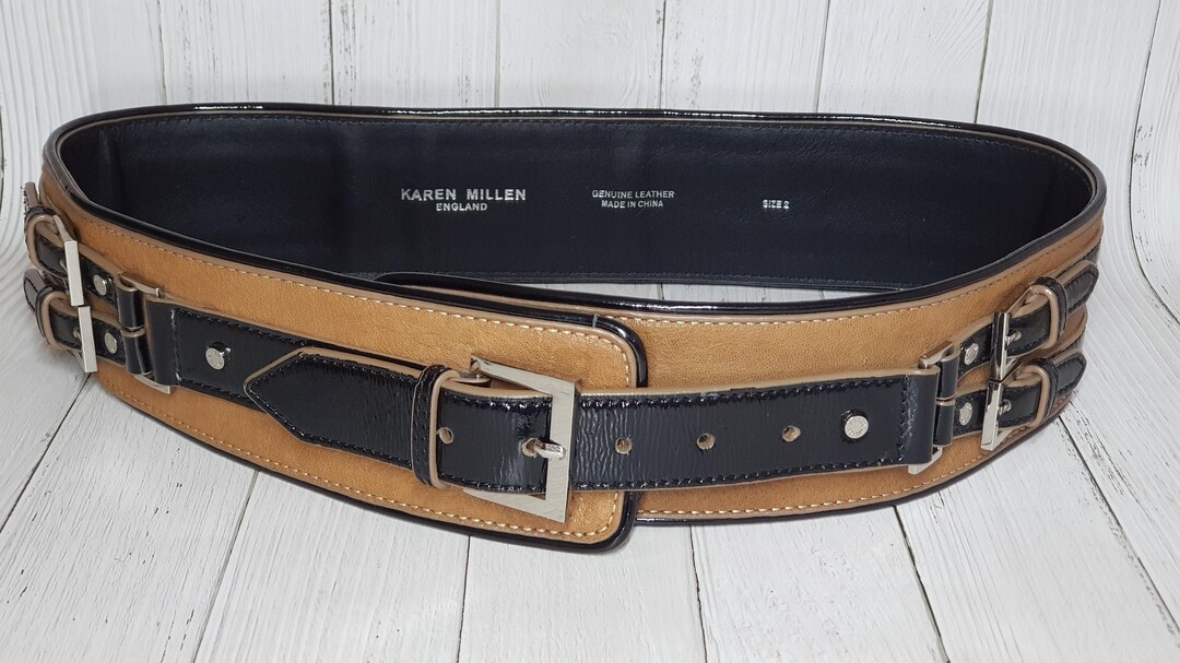 Karen Millen‎ belt size 2 KAREN MILLEN LEATHER BLACK BELT SIZE 2 | eBay main image 3