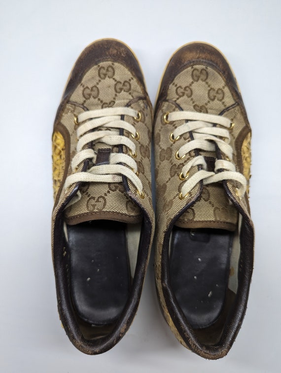 Vintage rare monogram Gucci Women's sneakers, pyt… - image 5