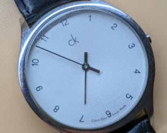 Men's vintage watch Calvin Klein SWISS MADE stainless steel, quartz, K26211 00