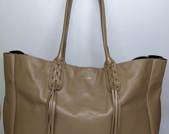 BOLSO LANVIN DE PIEL, 34x27x15 cm.