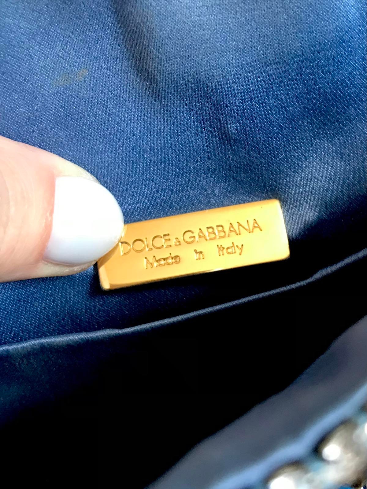 Dolce Gabana Rare Vintage Evening Bag Made of Silk and Mother of 