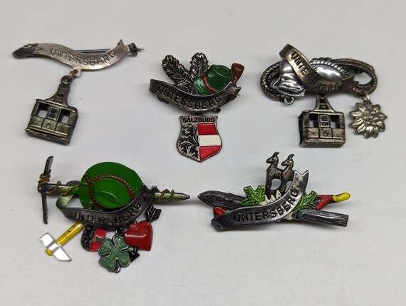 UNTERSBERG ブローチ、山のテーマ、ヴィンテージ、オーストリア - Etsy