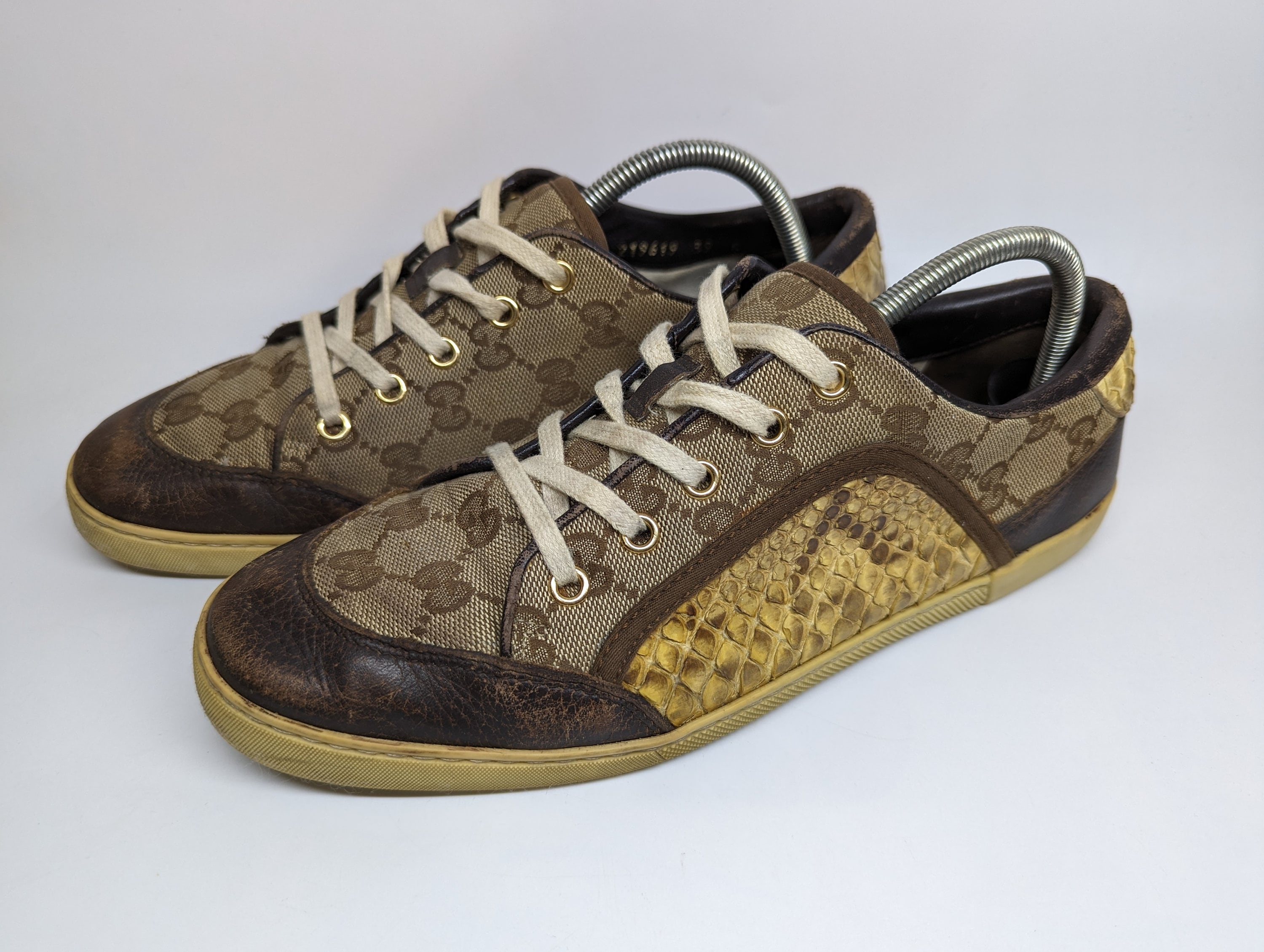 Vintage Rare Monogram Gucci Sneakers Leather Size 39 Etsy Australia