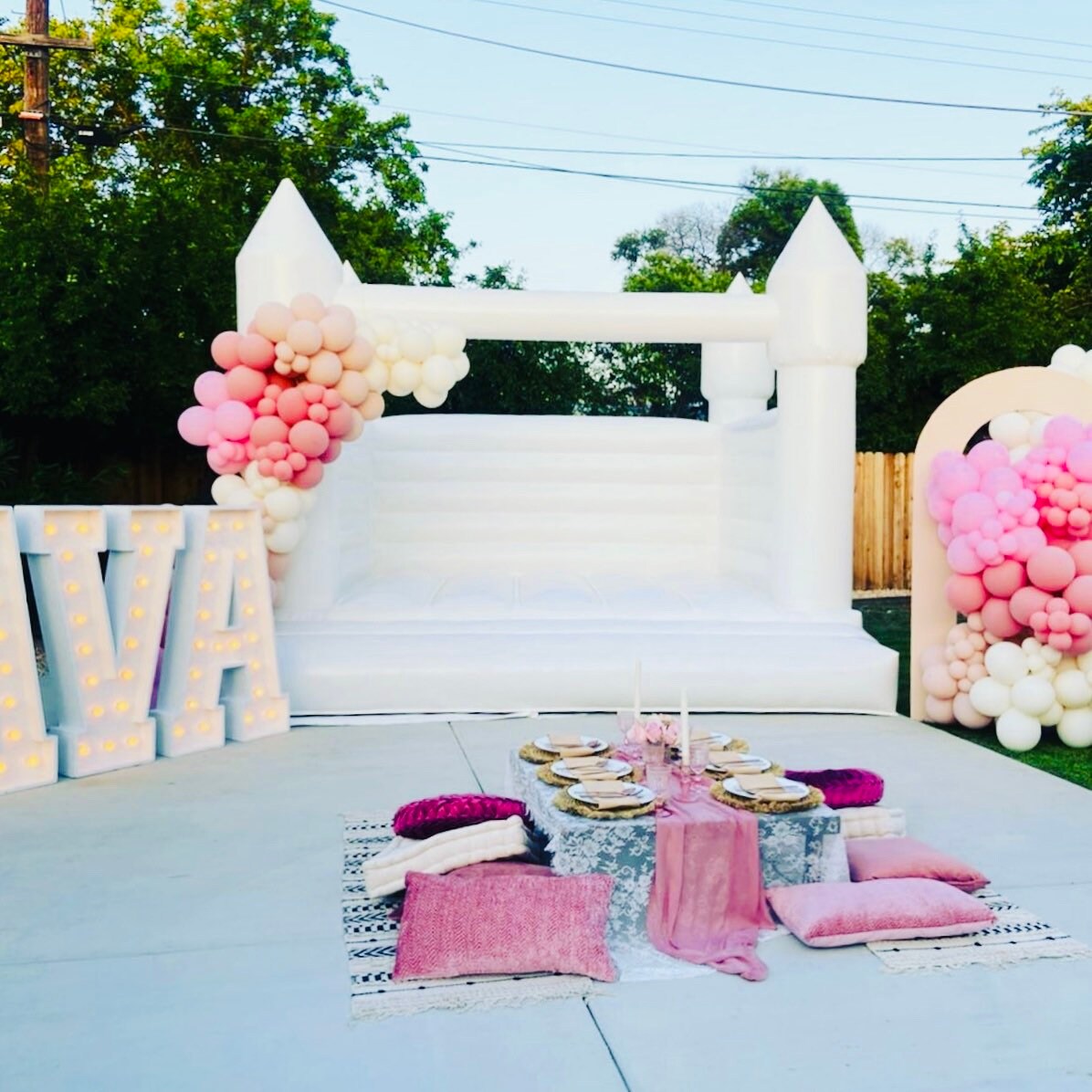 White Bounce House Rental SACRAMENTO for Weddings and Etsy