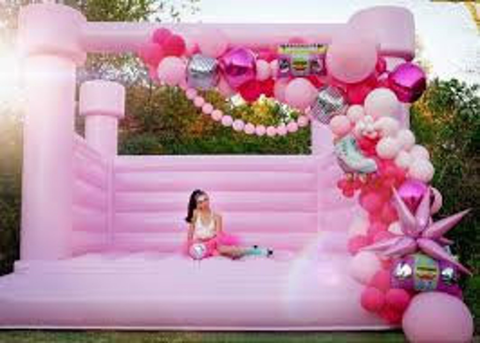 White Bounce House Rental SACRAMENTO for Weddings and Parties for