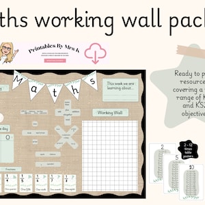 Mur de travail de mathématiques botaniques KS1 et KS2