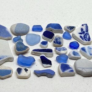 Blue Sea Pottery and Sea Glass From the Beautiful Kent Coast Lovely ...
