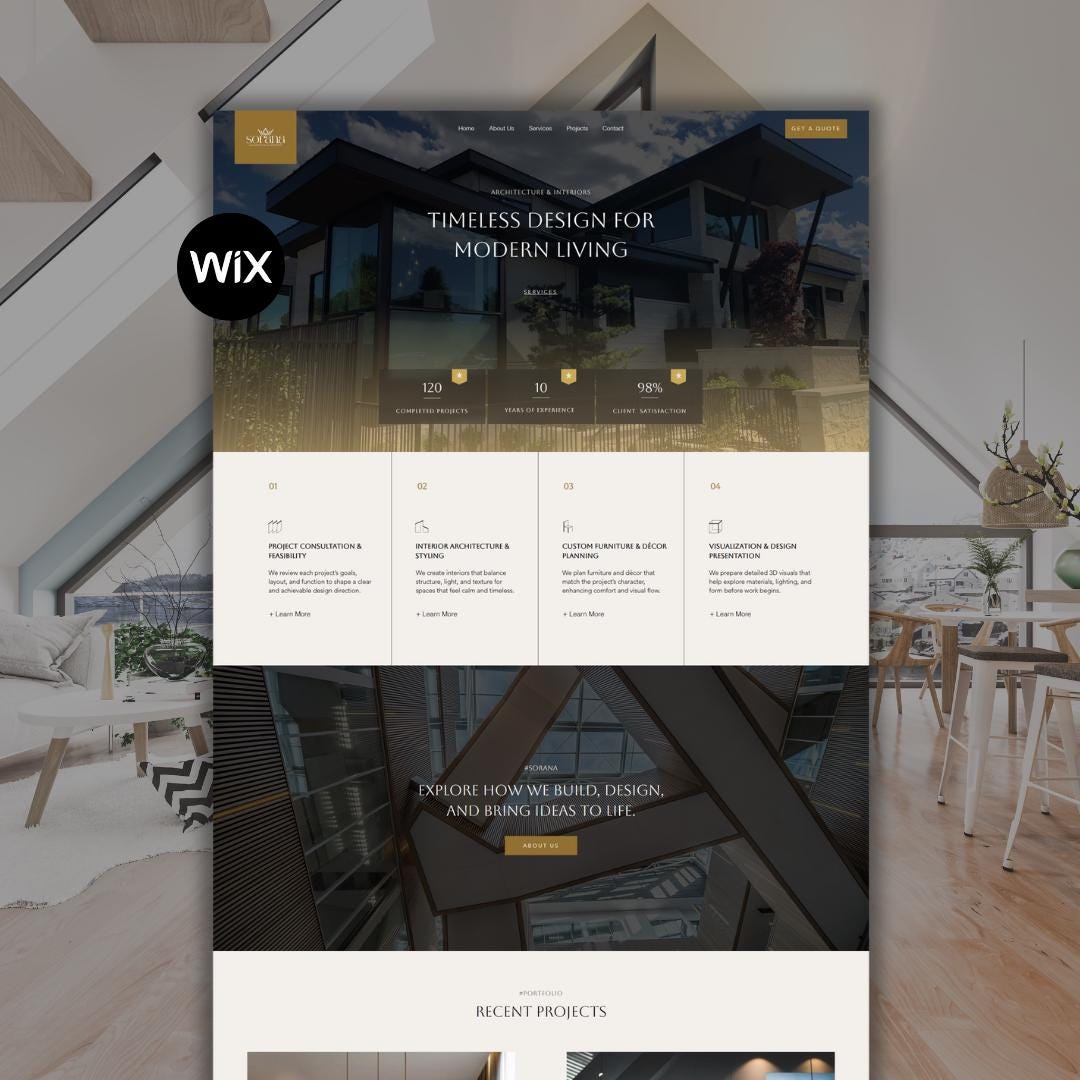Wix Website Template for Architecture, Interior Design & Construction ...