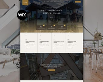 Wix Website Template for Architecture, Interior Design & Construction Services | Modern Luxury Site Design