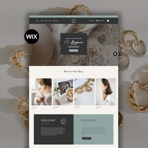 Wix Jewelry Shop Website Template | E-Commerce Design for Creators, Sellers & Small Businesses