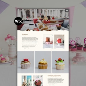 Wix Bakery Website Template | Cafe & Dessert Shop Website Design