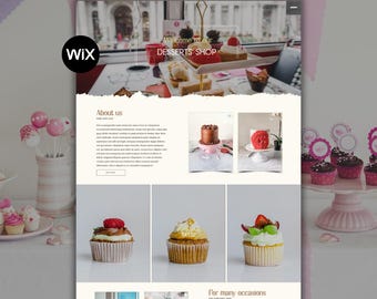 Wix Bakery Website Template | Cafe & Dessert Shop Website Design