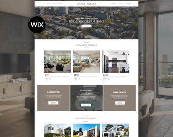 Wix-websitesjabloon voor makelaars | Zoeken naar onroerend goed, listings en makelaarsportfolio