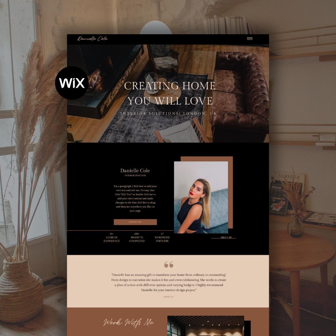 Wix Website Template for Interior Designers, Architects & Real Estate ...