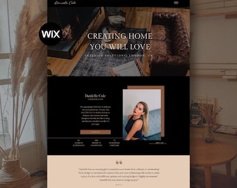 Plantilla de sitio web de Wix para diseñadores de interiores, arquitectos y expertos inmobiliarios
