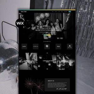Plantilla de sitio web Wix para organizadores de eventos, bodas, coordinadores de fiestas, diseñadores y estilistas de eventos.