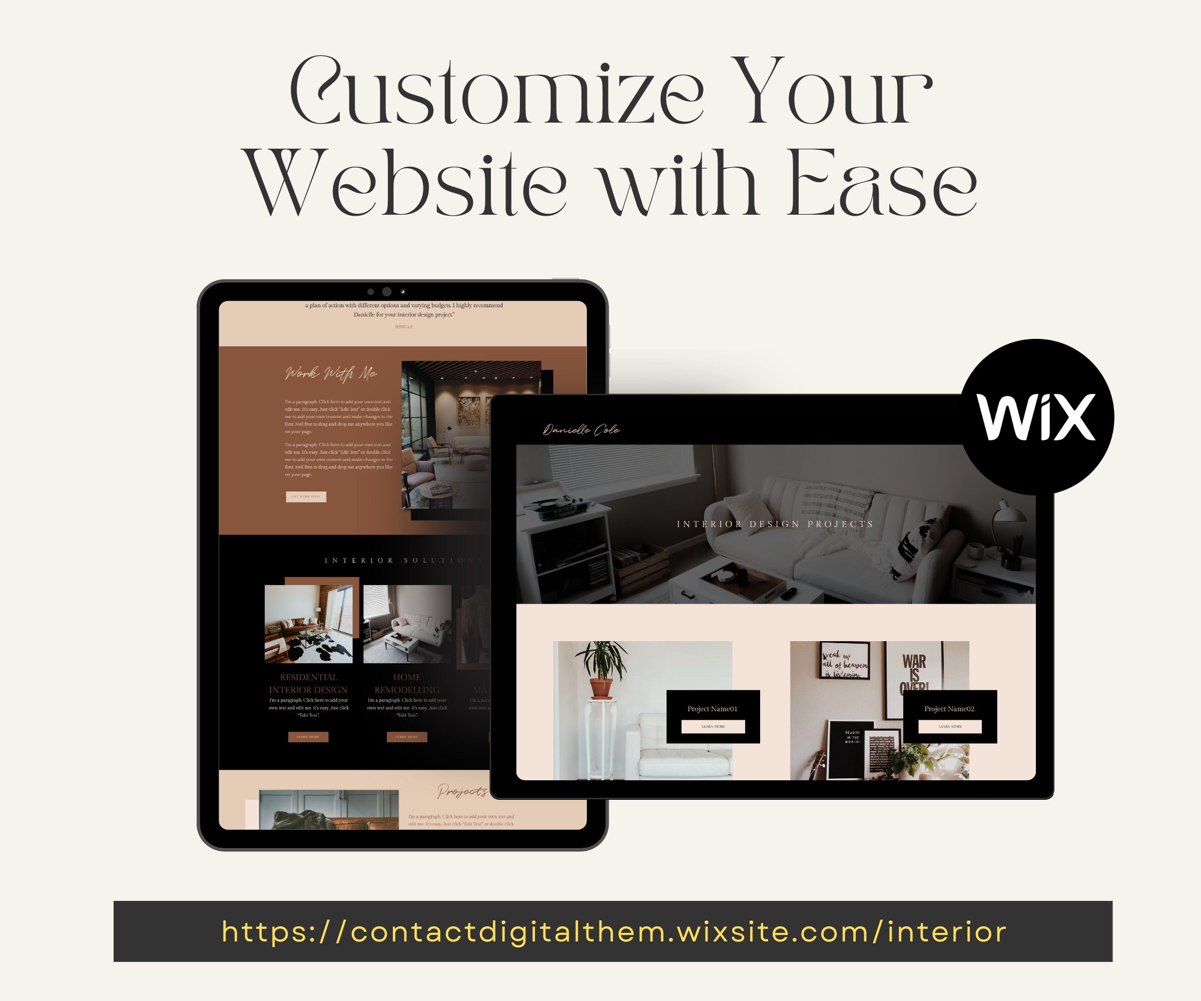 Wix Website Template for Interior Designers, Architects & Real Estate ...