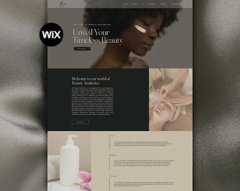 Wix Website Template for Estheticians | Beauty Salon, Facial & Skincare Business Design
