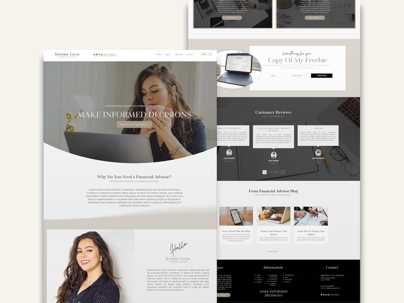 Wix Website Template for Financial Advisors, Consultants, Insurance Agents & Finance Experts image 3