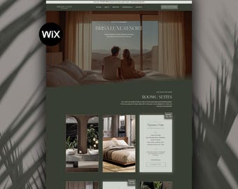 Plantilla de sitio web Wix para hoteles, complejos turísticos y alquileres vacacionales / Diseño de hotelería de lujo