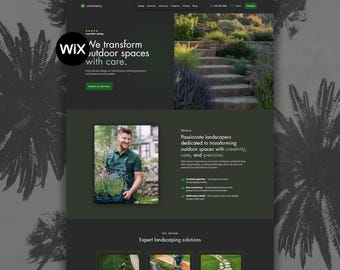 Wix Template for Landscaping Business | Lawn Care, Garden Design, Tree Service, Outdoor Services Website