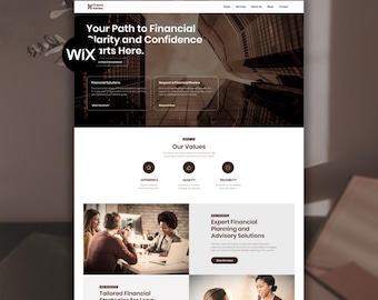 Wix Template for Financial Planner, Wealth Manager, Investment Advisor, Tax Consultant | Finance Website Design
