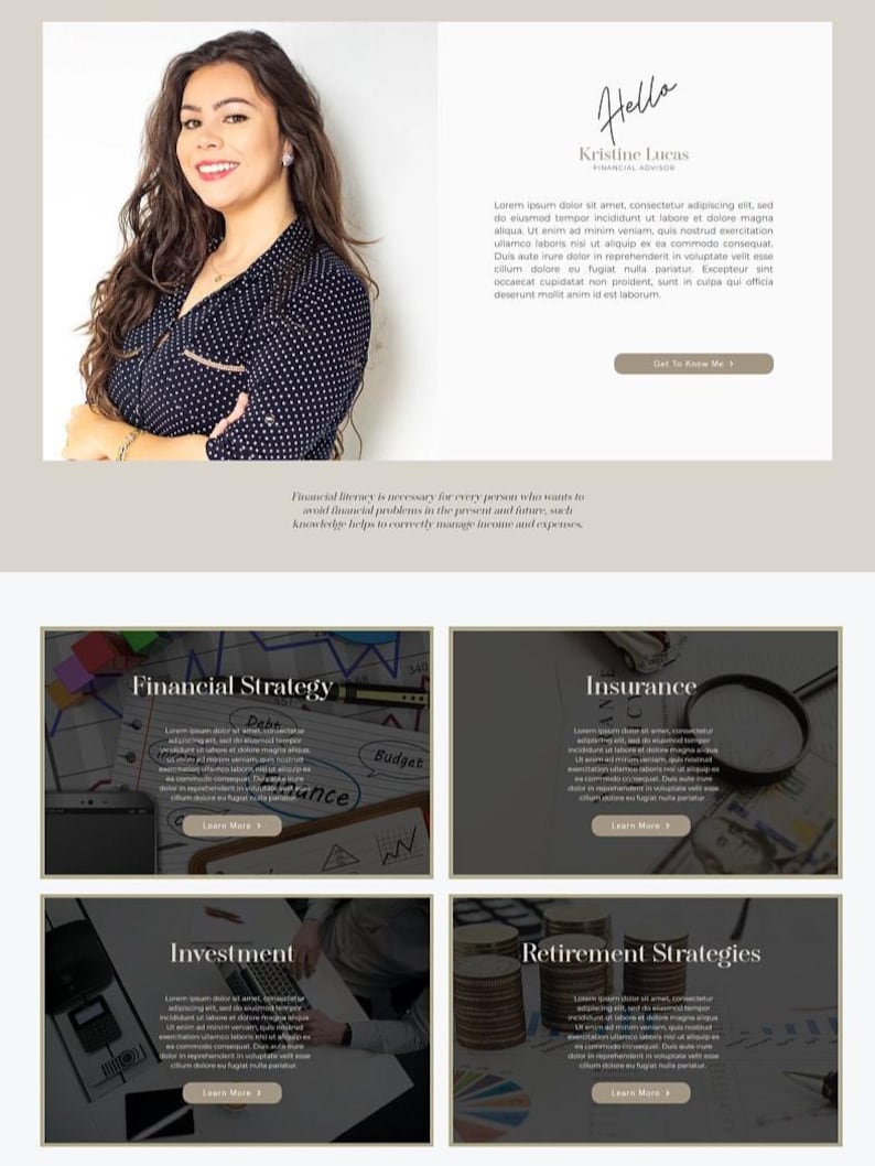 Wix Website Template for Financial Advisors, Consultants, Insurance Agents & Finance Experts image 2