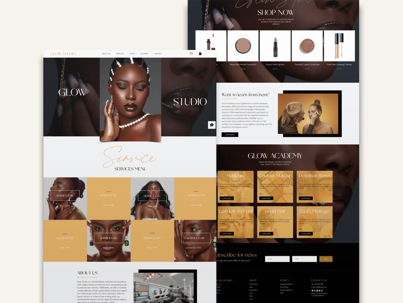 Wix Beauty Website Template for Salon, Spa, Makeup Artist & Beauty Shop image 3