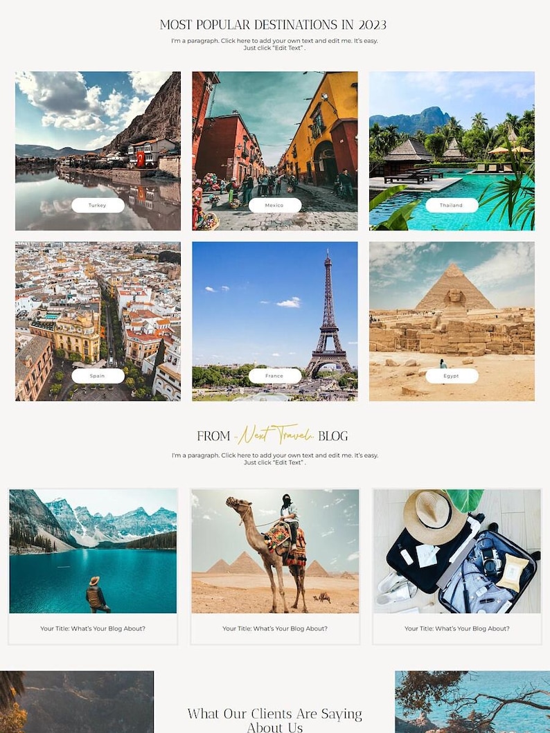 Wix Template for Travel Agents, Agencies & Tour Sites image 2