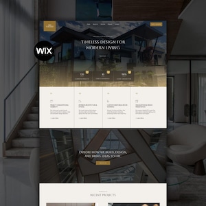 Wix-websitesjabloon voor architecten | Website voor interieurontwerp- en bouwbedrijven