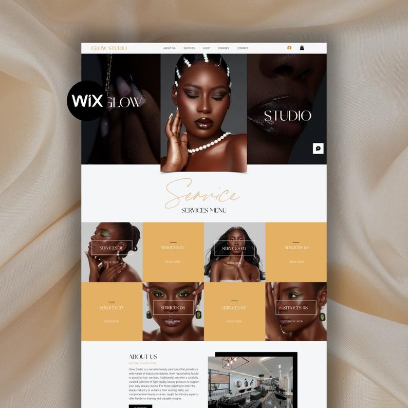 Wix Beauty Website Template for Salon, Spa, Makeup Artist & Beauty Shop image 1
