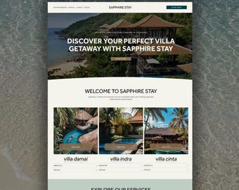 Squarespace Website Template for Hotels, Rentals & Holiday Stays
