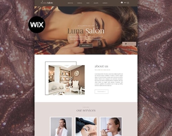 Wix Beauty Salon Website Template | Hair, Nail, Spa & Skincare Business Design with Product Shop