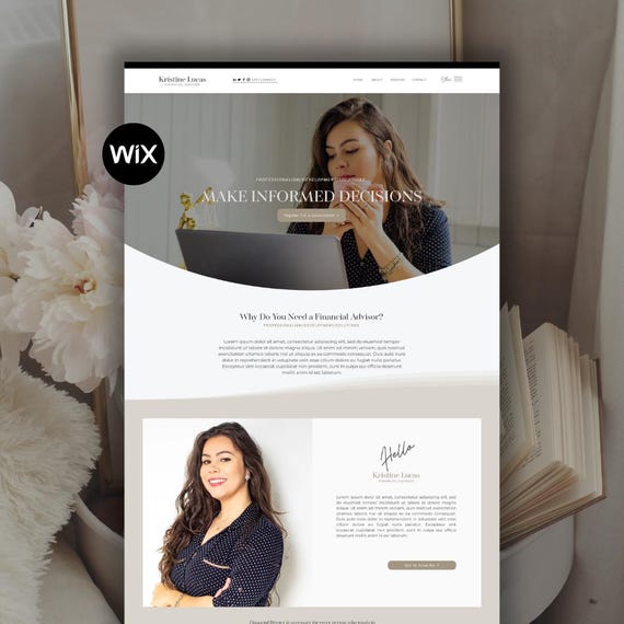 Wix Website Template for Financial Advisors, Consultants, Insurance Agents & Finance Experts