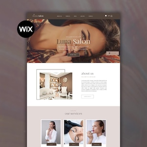 Wix Template for Beauty Businesses | Salon, Technician, Product Seller, Website Design, Professional Wix Website Template