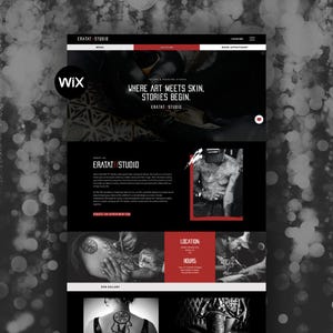 Wix Website Template for Tattoo Artists, Piercing Studios & Body Art Businesses