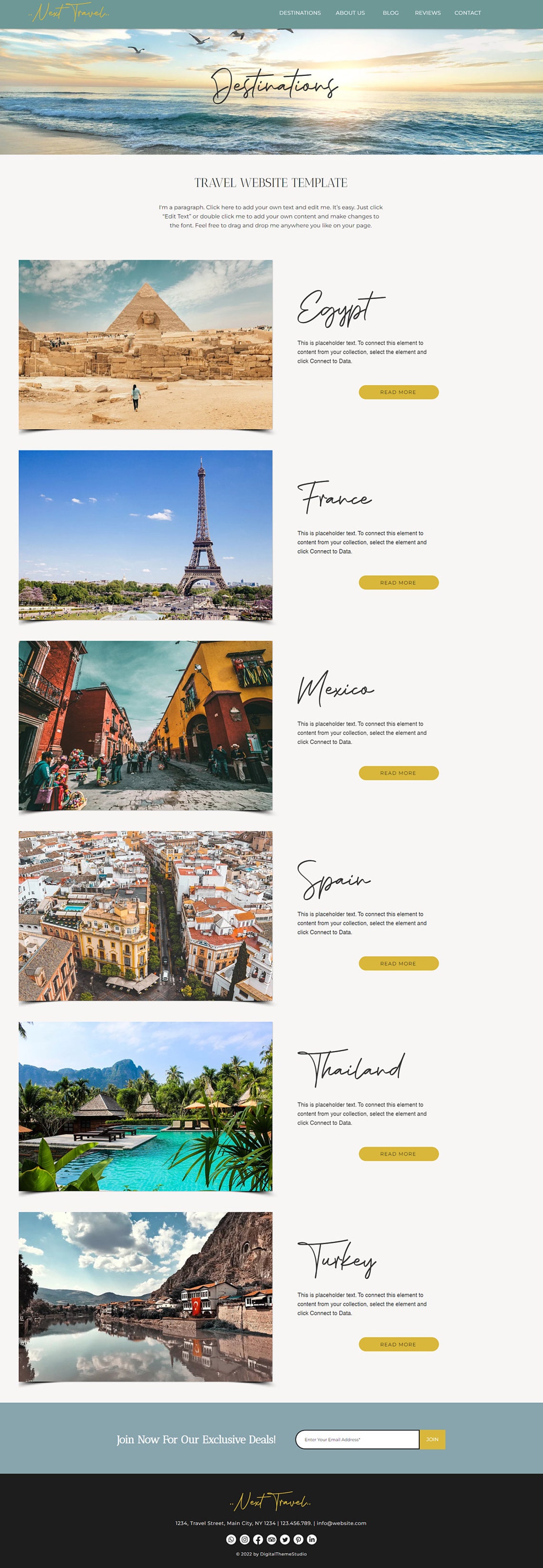 Wix Travel Agency Template Wix Travel Agency Template