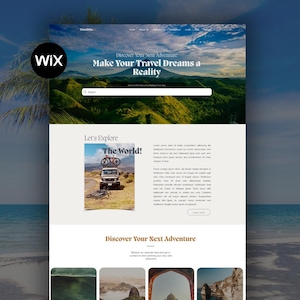 Premium travel business website template, for travel agencies, travel agents, travel consultants, bloggers, wix theme design