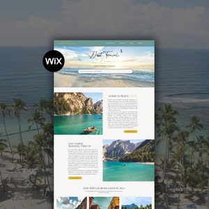 Premium travel website template, for travel agencies, travel agents, travel consultants and bloggers, wix website design, wix theme