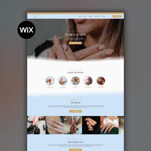 ネイルサロンWixテンプレート：美容サロンのウェブサイトデザイン