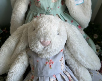 Roses Dress for a Medium or Large Jellycat Bashful Bunny