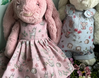 Baby Animal Dress or Dungarees for a Medium Jellycat Bashful Bunny