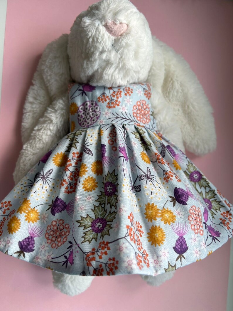 Floral Spring Dress for Medium Jellycat Bashful Bunny image 7