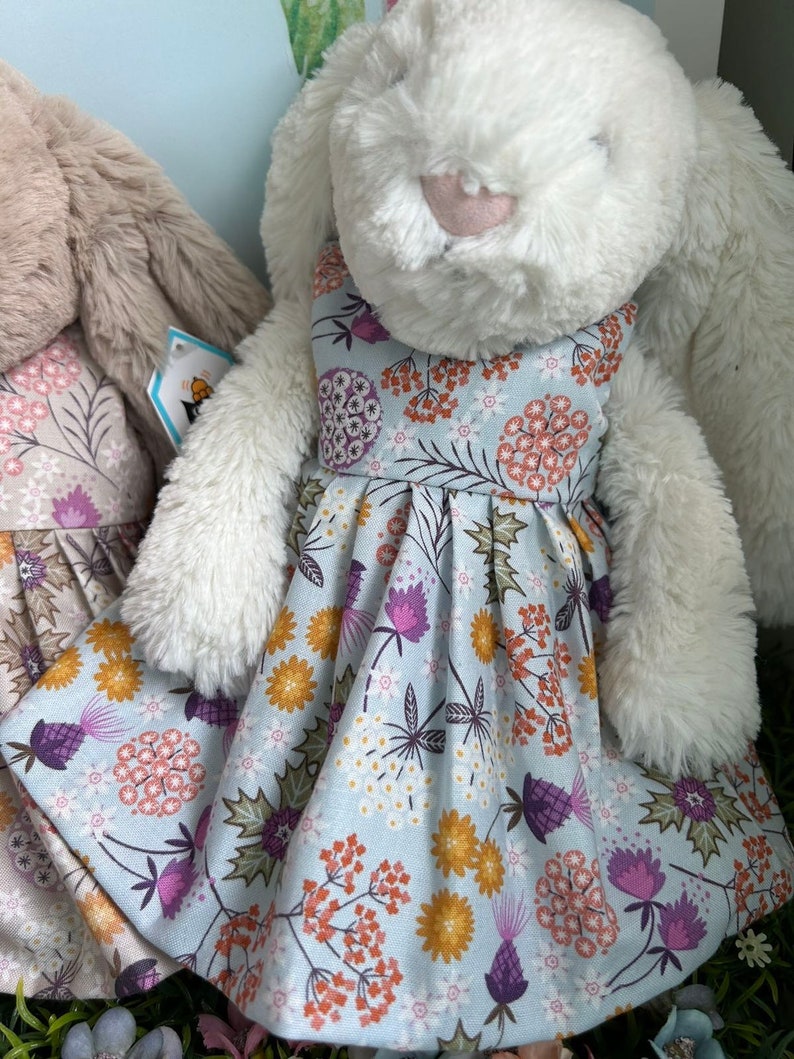 Floral Spring Dress for Medium Jellycat Bashful Bunny image 4